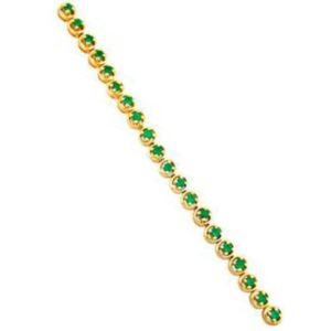 pl3pulsera sin fin en oro de 18k y esmeralda colombiana $ 17.000000