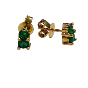 Aretes en Oro 18k y Esmeralda Colombiana AR63