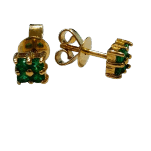 Aretes en Oro 18k y Esmeralda Colombiana AR61