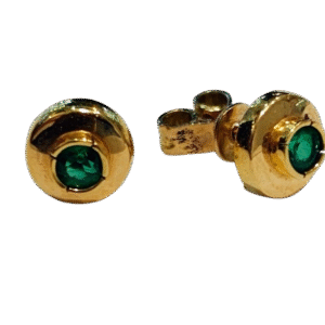 Aretes en Oro 18k y Esmeralda Colombiana AR50