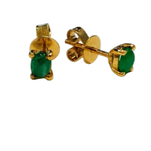 Aretes en Oro 18k y Esmeralda Colombiana AR52