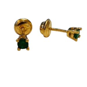 Aretes en Oro 18k y Esmeralda Colombiana AR53
