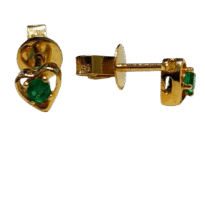 Aretes en Oro 18k y Esmeralda Colombiana AR54