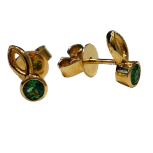 Aretes en Oro 18k y Esmeralda Colombiana AR60