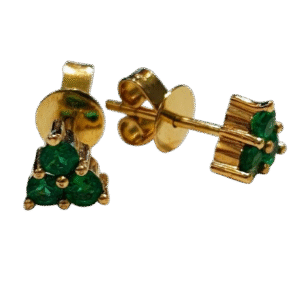 Aretes en Oro 18k y Esmeralda Colombiana AR59