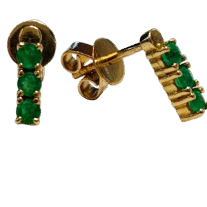 Aretes en Oro 18k y Esmeralda Colombiana AR58