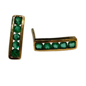 Aretes en Oro 18k con Esmeralda Certificada AR65