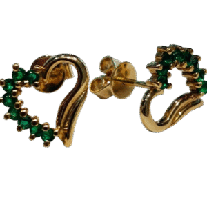 Aretes en Oro 18k con Esmeralda Certificada AR67