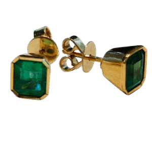 Aretes en Oro 18k con Esmeralda Certificada AR71