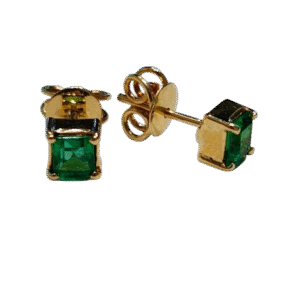 Aretes en Oro 18k con Esmeralda Certificada AR70